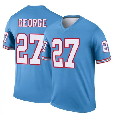 Youth Legend Eddie George Tennessee Titans Light Blue Oilers Throwback Jersey