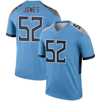 Youth Legend Joe Jones Tennessee Titans Light Blue Jersey