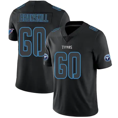 Youth Limited Daniel Brunskill Tennessee Titans Black Impact Jersey